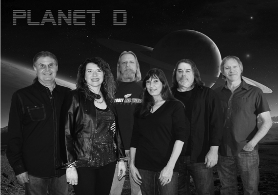 Planet D band black and white.
